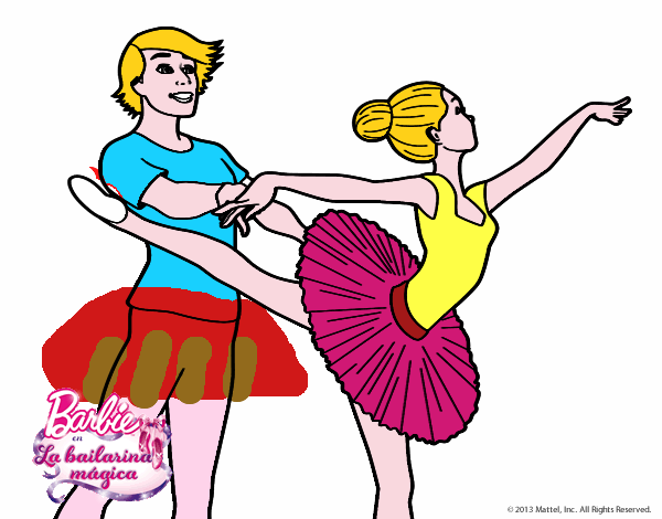 Dibujo Barbie bailando ballet pintado por tilditus