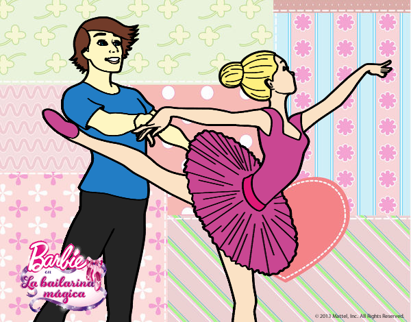 Dibujo Barbie bailando ballet pintado por 0426979415