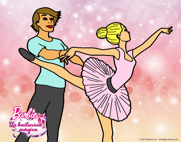 Dibujo Barbie bailando ballet pintado por cintiaespi