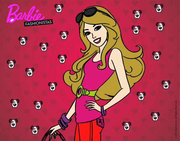 Dibujo Barbie casual pintado por 0426979415