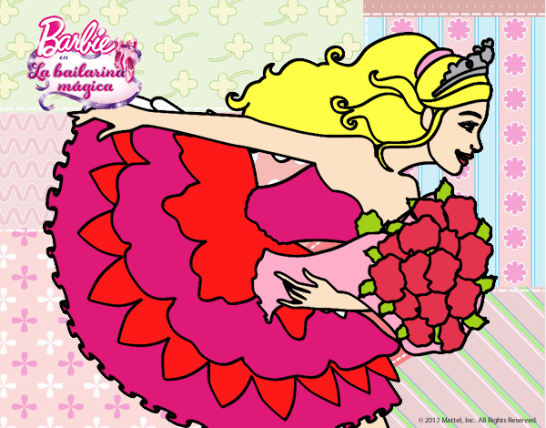 Dibujo Barbie en un saludo de agradecimiento pintado por 0426979415
