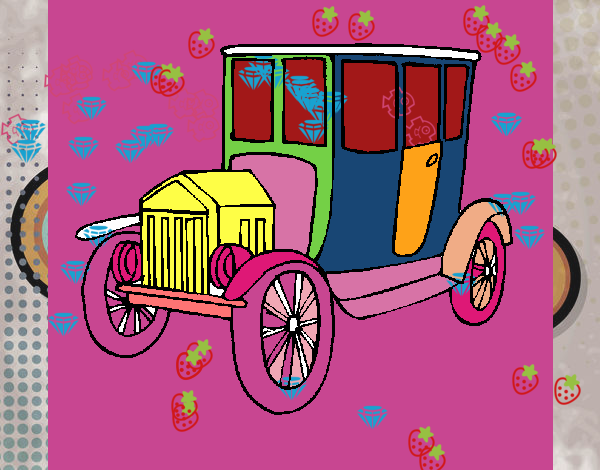 Dibujo Coche de época pintado por Benjamanne