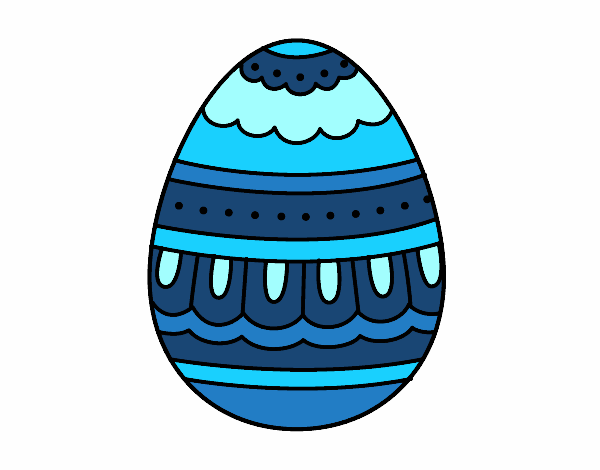 Huevo de Pascua blanco y negro