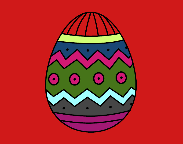 Huevo de Pascua con estampados