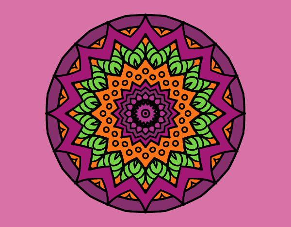 Dibujo Mandala creciente pintado por tilditus