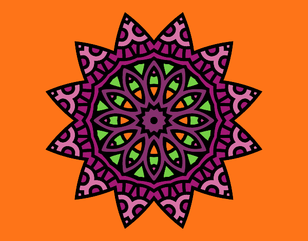 Dibujo Mandala estrella pintado por tilditus