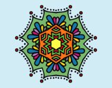Dibujo Mandala flor simétrica pintado por zegis