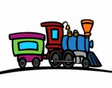 Dibujo Tren con vagón pintado por SantiagoC