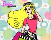 Dibujo Barbie con bolsas pintado por AnaVB