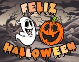 Dibujo Feliz Halloween pintado por GabyMil