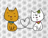 Dibujo Gatos enamorados pintado por AnaVB