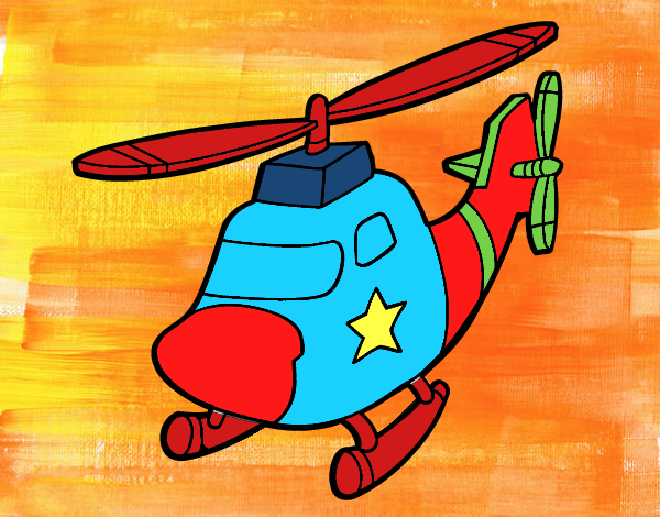 Dibujo Helicóptero con una estrella pintado por SantiagoC