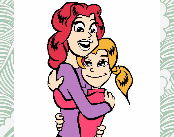 Dibujo Madre e hija abrazadas pintado por natachita8