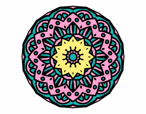 Dibujo Mandala modernista pintado por irena