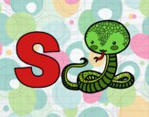 Dibujo S de Serpiente pintado por SantiagoC