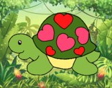 Dibujo Tortuga con corazones pintado por valeterry