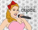 Dibujo Ariana Grande cantando pintado por tilditus