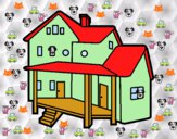 Dibujo Casa con porche pintado por Dhanys