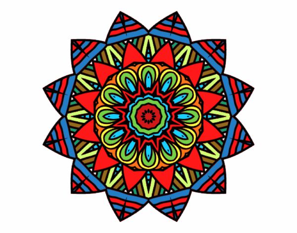 Dibujo Mandala frutal pintado por DDR92