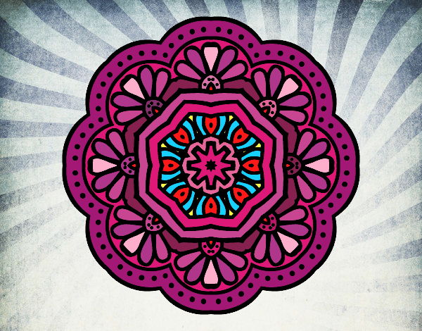 Dibujo Mandala mosaico modernista pintado por GabyMil