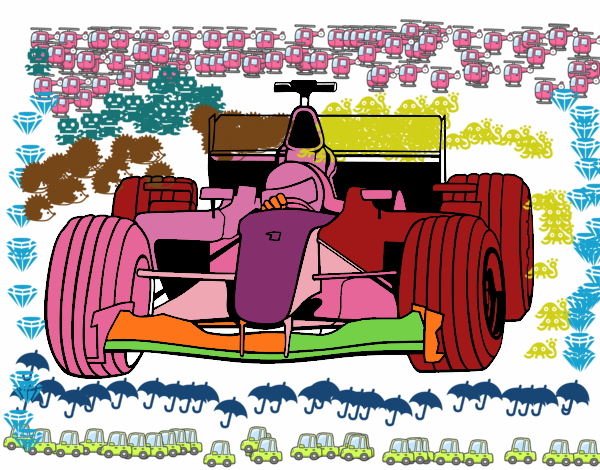 Dibujo Coche de F1 pintado por Benjamanne