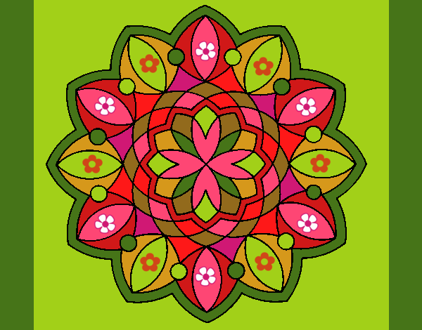 Dibujo Mandala 3 pintado por blanca