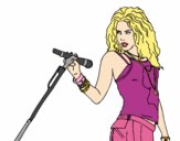 Dibujo Shakira en concierto pintado por iaru12