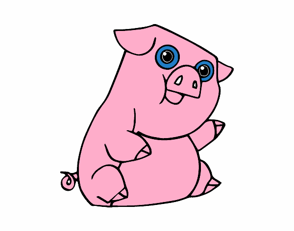 Dibujo Un cerdo  pintado por momedia