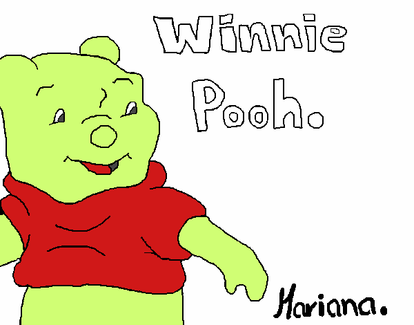 Dibujo Winnie Pooh pintado por momedia
