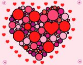 Dibujo Corazón de círculos pintado por mar1234567