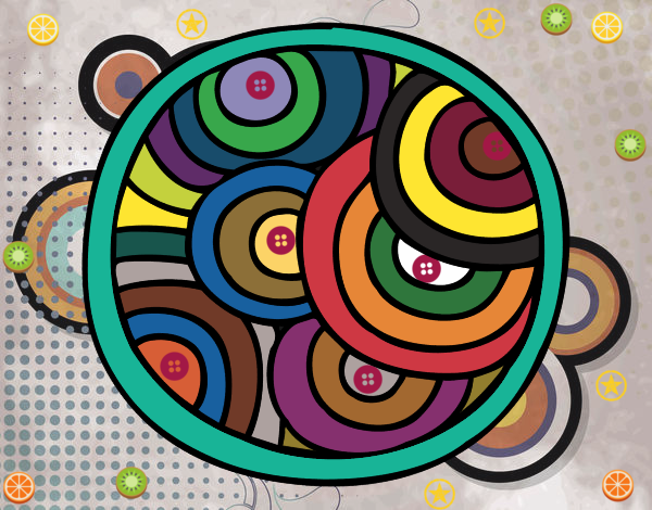 Dibujo Mandala circular pintado por sabrina88