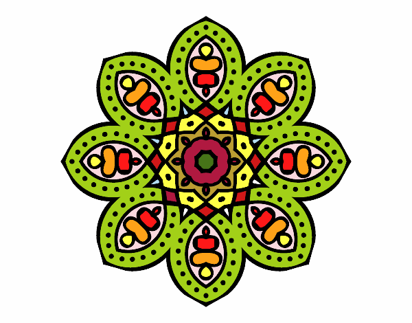 Dibujo Mandala de inspiración árabe pintado por tilditus