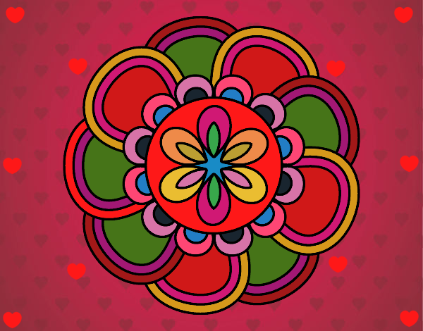 Dibujo Mandala de pétalos pintado por sabrina88