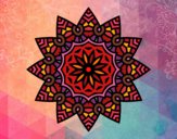 Dibujo Mandala estrella floral pintado por sabrina88
