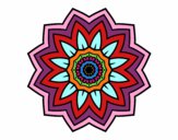 Dibujo Mandala flor de girasol pintado por More2019