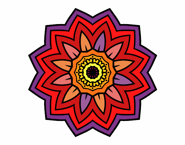 Dibujo Mandala flor de girasol pintado por sabrina88
