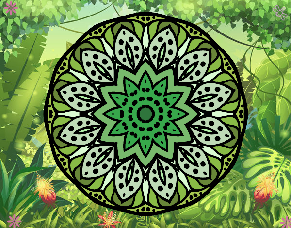 Dibujo Mandala naturaleza pintado por tilditus