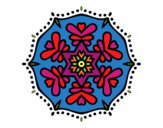 Dibujo Mandala simétrica pintado por More2019