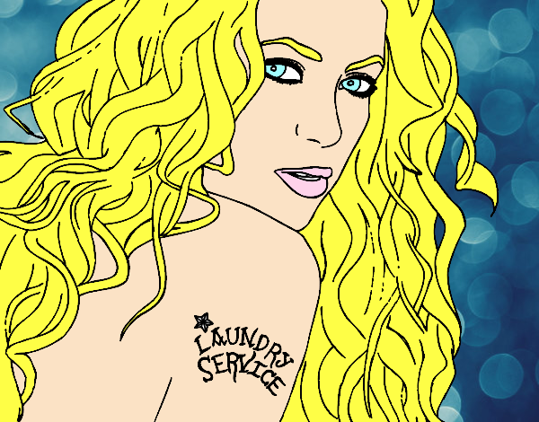 Dibujo Shakira - Servicio de lavandería pintado por vicpaodie9