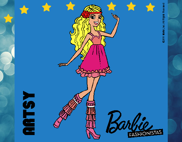 Dibujo Barbie Fashionista 1 pintado por LunaLunita