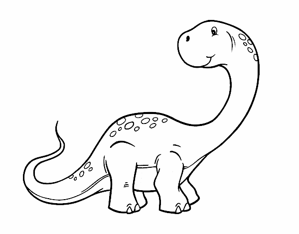Dibujo Brachiosaurus pintado por peve