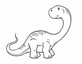 Dibujo Brachiosaurus pintado por peve