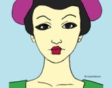 Dibujo Cara de geisha pintado por queyla