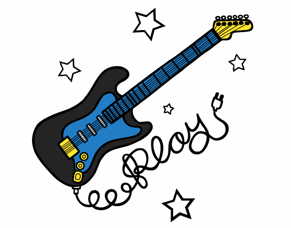 Guitarra y estrellas