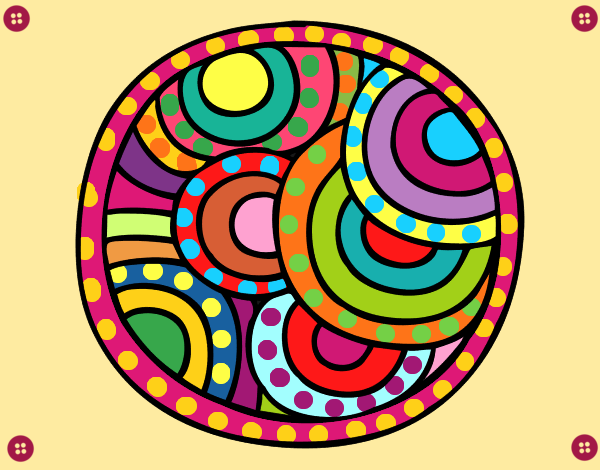 Dibujo Mandala circular pintado por GabyMil