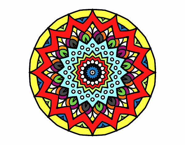 Dibujo Mandala creciente pintado por tilditus