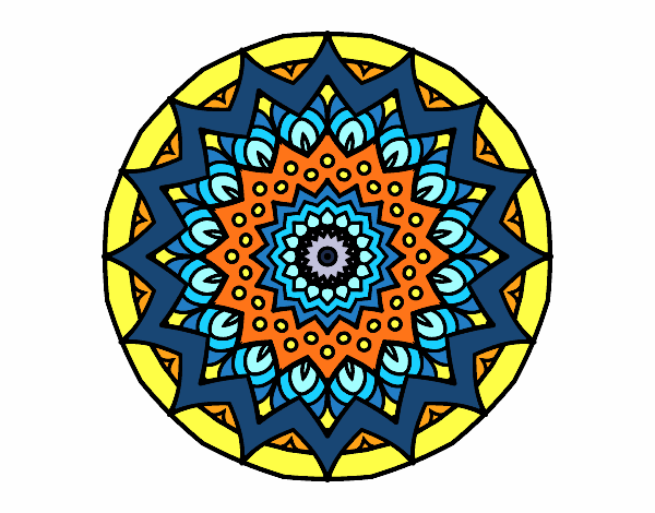 Dibujo Mandala creciente pintado por tilditus