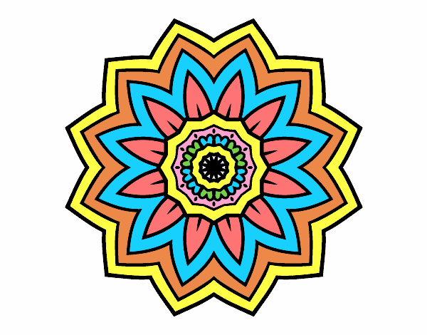 Dibujo Mandala flor de girasol pintado por neymarisma