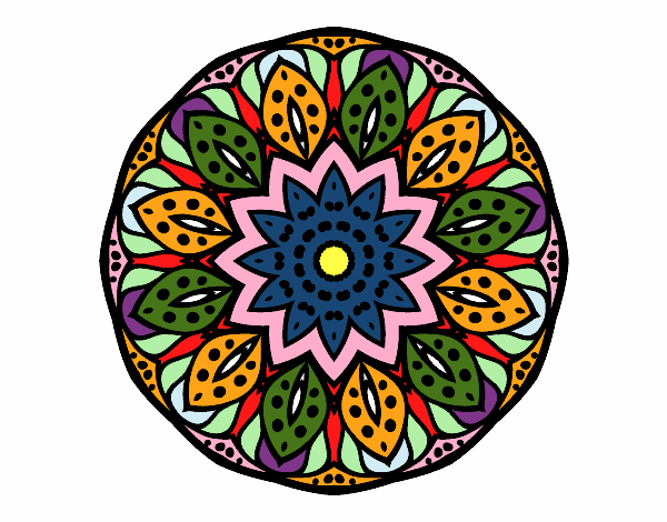 Dibujo Mandala naturaleza pintado por tilditus