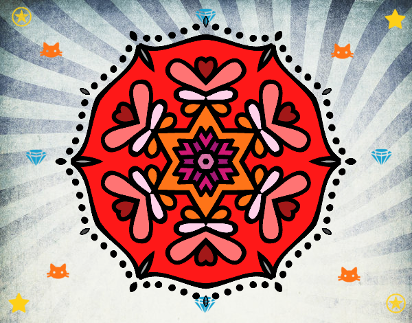 Dibujo Mandala simétrica pintado por jesiica12